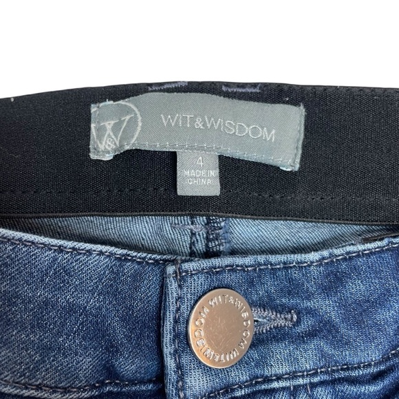 Wit & Wisdom Ab-Solution Luxe Touch High Waist Straight Leg Jeans Cropped Size 4 - Picture 5 of 9